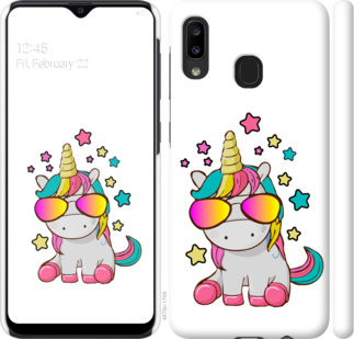 

Чехол Единорог в очках для Samsung Galaxy A20e A202F 911556