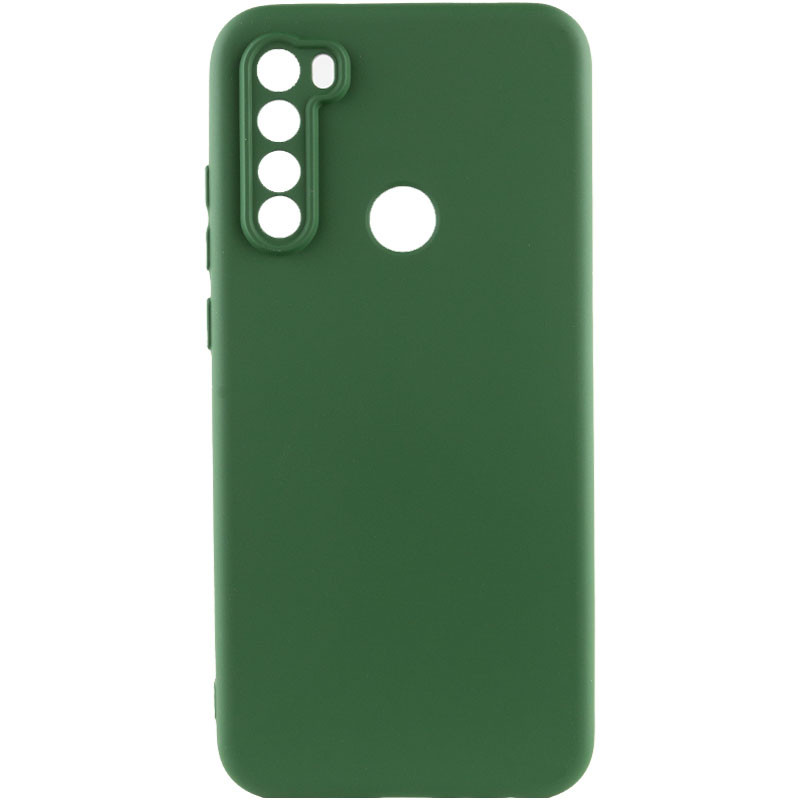 Чехол TPU GETMAN Liquid Silk Full Camera для Xiaomi Redmi Note 8T (Зеленый / Dark green)