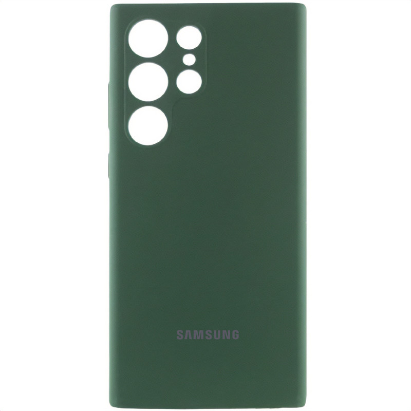 Чехол Silicone Cover Lakshmi Full Camera (AAA) with Logo для Samsung Galaxy S23 Ultra (Зеленый / Cyprus Green)