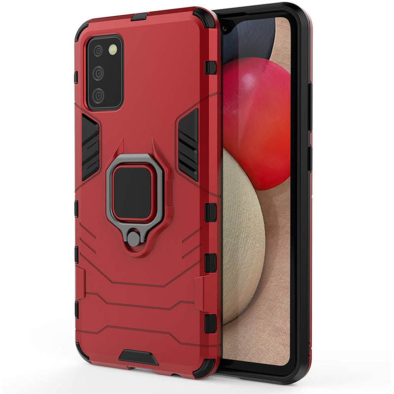 

Ударостійкий чохол Transformer Ring for Magnet на Samsung Galaxy A03s (Червоний / Dante Red) 1172597