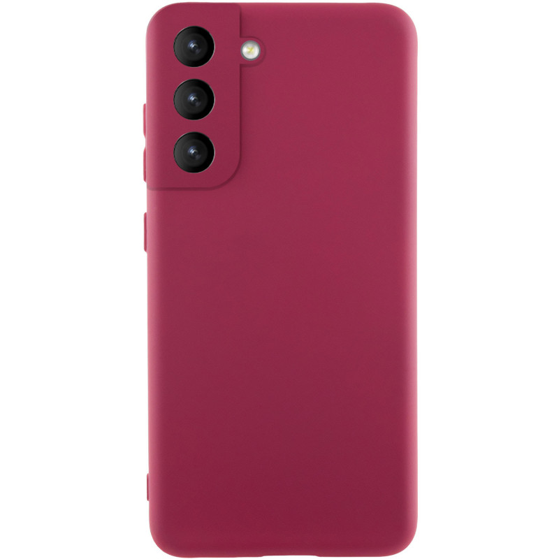 Чехол Silicone Cover Lakshmi Full Camera (AA) для Samsung Galaxy S21 FE (Бордовый / Marsala)
