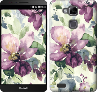 

Чехол Цветы акварелью для Huawei Ascend Mate 7 296885
