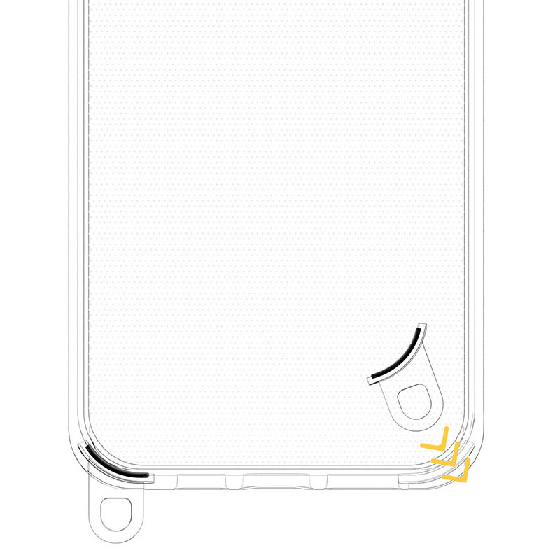 Заказать Чехол TPU Transparent with Straps для Apple iPhone 15 (6.1") (Black) на vchehle.ua