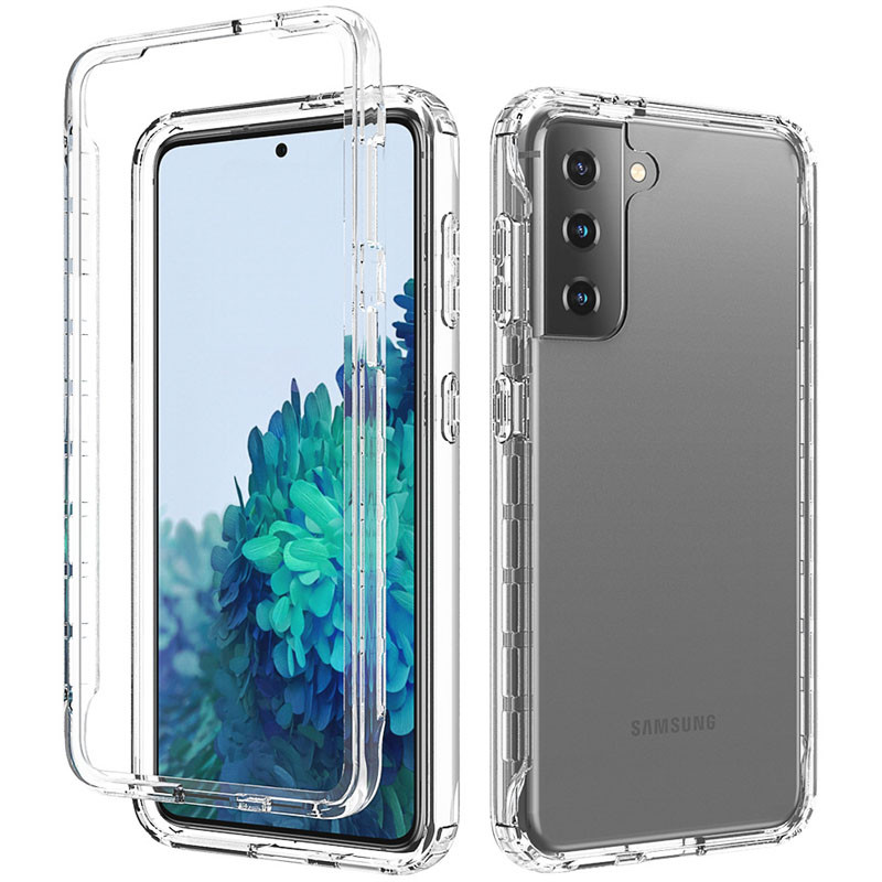Чохол TPU + PC Full Body з захистом 360 на Samsung Galaxy S21 (Прозорий)