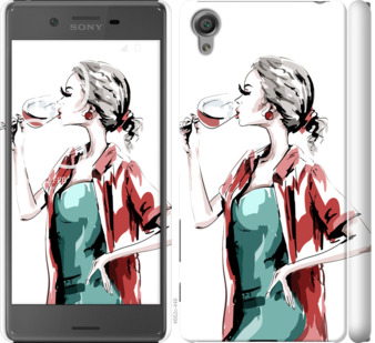 

Чехол Девушка с бокалом для Sony Xperia X F5122 841573