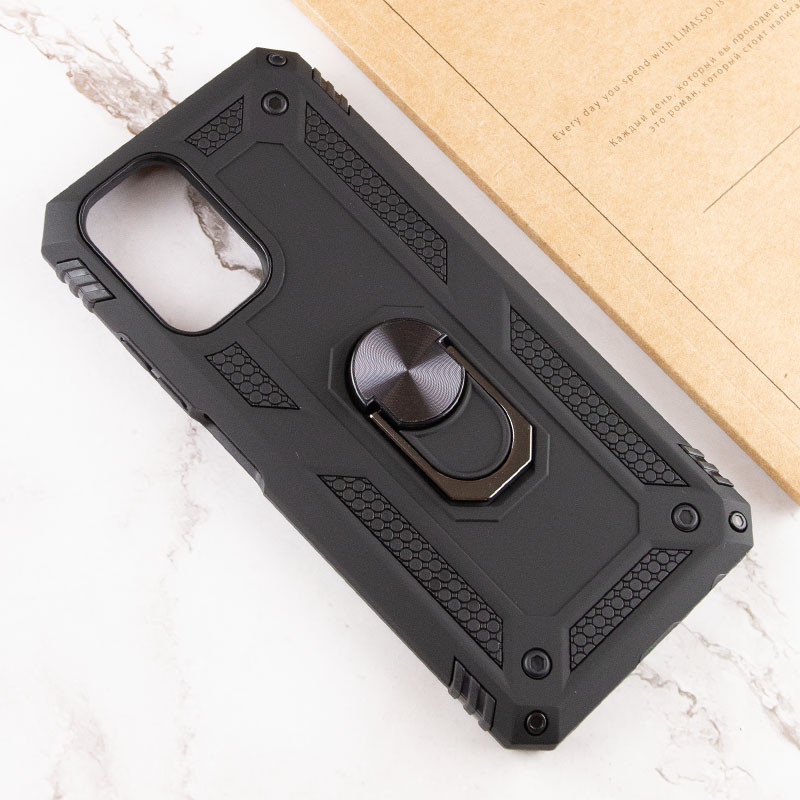 Ударостійкий чохол Serge Ring for Magnet на Xiaomi Redmi Note 11 (Global) / Note 11S (Чорний) в магазині vchehle.ua