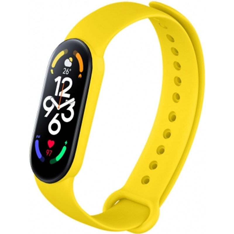 Силиконовый ремешок для Xiaomi Mi Band 7 (Желтый / Neon Yellow)