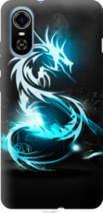 Чехол Бело-голубой огненный дракон для ZTE Blade A31 Plus