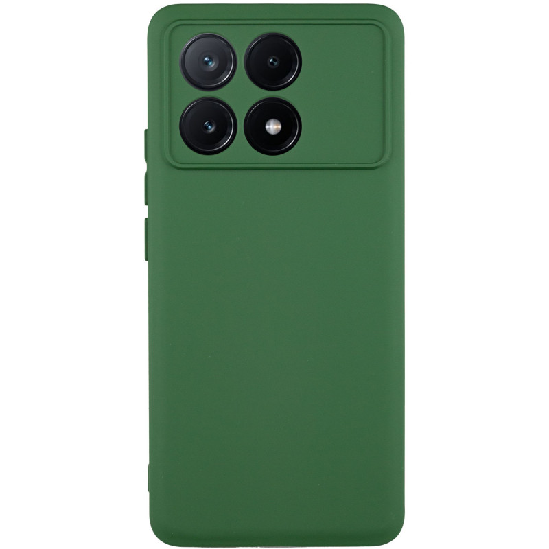 Чехол Silicone Cover Lakshmi Full Camera (A) для Xiaomi Poco X6 Pro (Зеленый / Dark green)