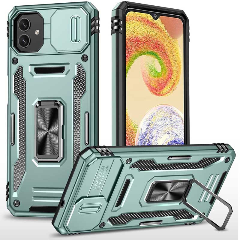 Удароміцний чохол Camshield Army Ring на Samsung Galaxy A05 (Зелений / Light Green)