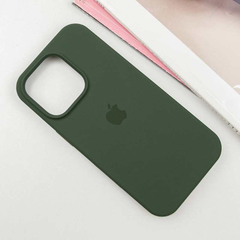 Фото Чохол Silicone Case Full Protective (AA) на Apple iPhone 15 Pro (6.1") (Зелений / Cyprus Green) на vchehle.ua