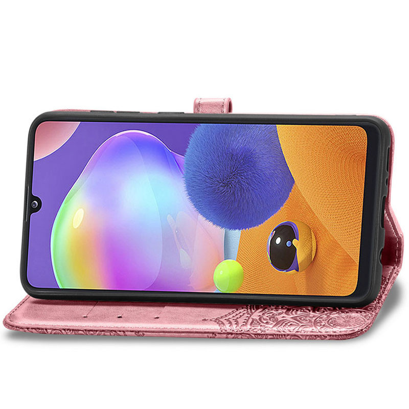 Фото Шкіряний чохол (книжка) Art Case з візитницею на Samsung Galaxy A05 (Рожевий) в маназині vchehle.ua