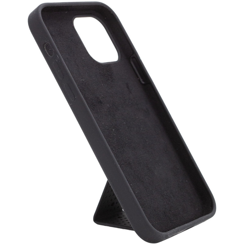 Чохол Silicone Case Hand Holder на Apple iPhone 12 Pro Max (6.7") (Чорний / Black) в магазині vchehle.ua