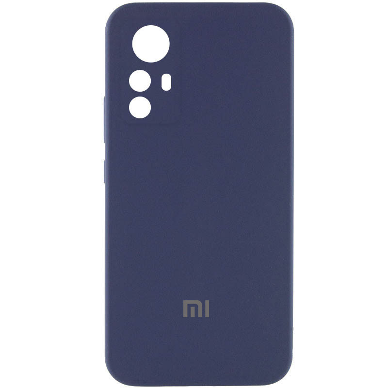 Чехол Silicone Cover Lakshmi Full Camera (AAA) with Logo для Xiaomi Redmi Note 12S (Темно-синий / Midnight blue)