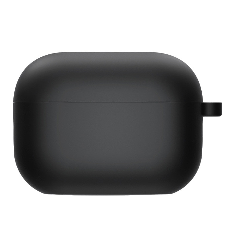 Силіконовий футляр з мікрофіброю для навушників Airpods 4 (Чорний / Black)