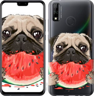 

Чохол Мопс і кавун на Huawei Y8s 935954