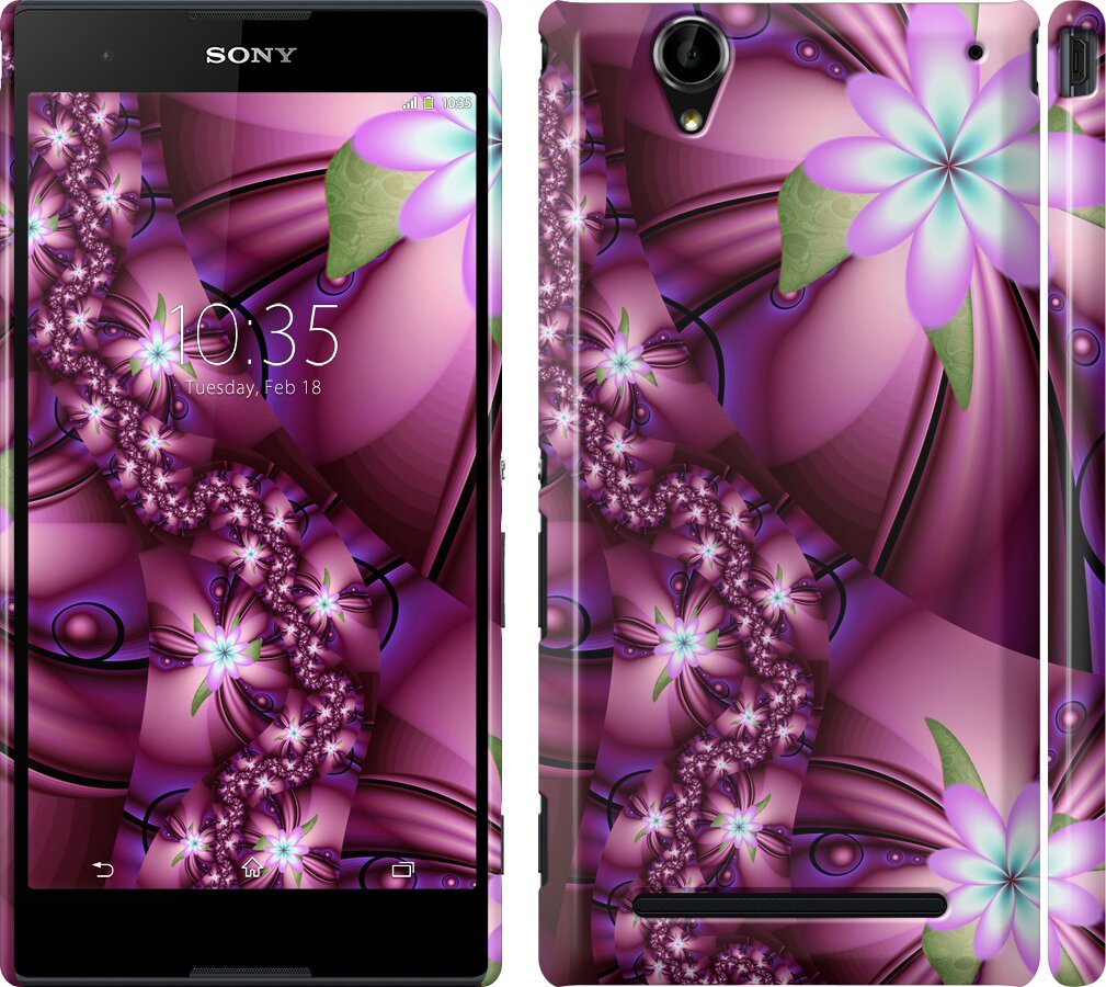 

Чехол Цветочная мозаика для Sony Xperia T2 Ultra Dual D5322 121055
