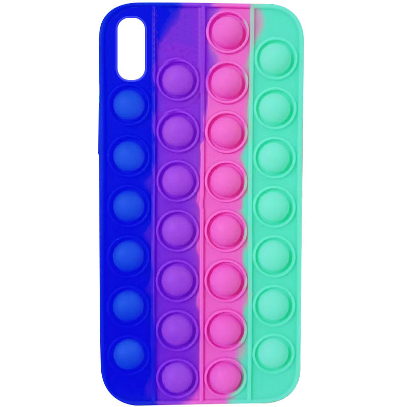 

Силиконовый 3D чехол-антистресс Pop it Bubble для Apple iPhone XS Max (6.5") (Ultra Violet / Spearmint) 1164184