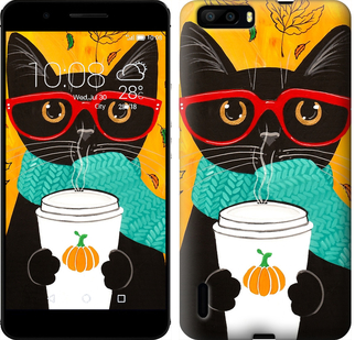 

Чехол Осенний кот для Huawei Honor 6 Plus 639839