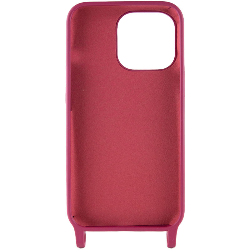 Чехол Cord case c длинным цветным ремешком для Apple iPhone 14 Plus (6.7") (Красный / Rose Red) в магазине vchehle.ua