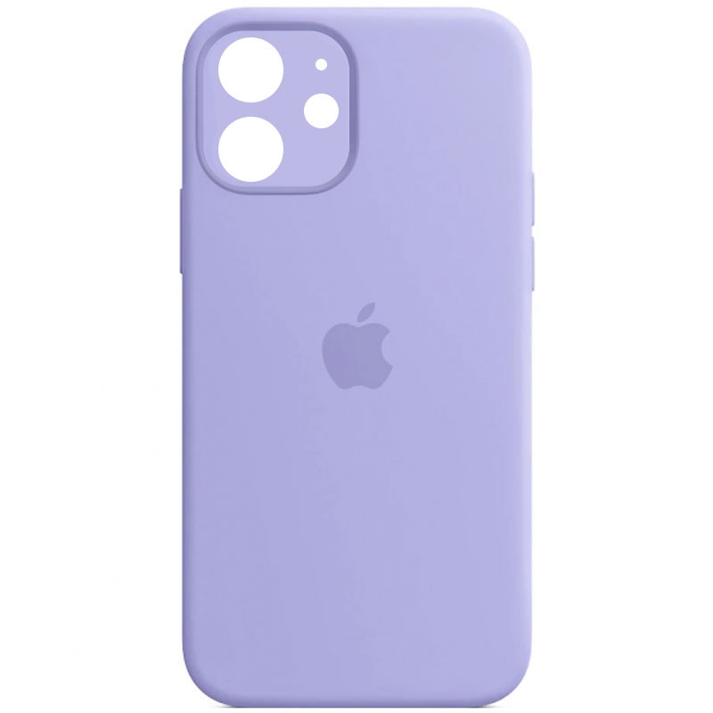 Чехол Silicone Case Full Camera Protective (AA) для Apple iPhone 12 (6.1") (Сиреневый / Lilac)