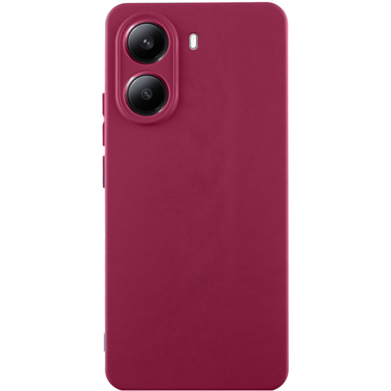Чехол Silicone Cover Lakshmi Full Camera (AA) для Xiaomi Poco X7 Pro (Бордовый / Marsala)