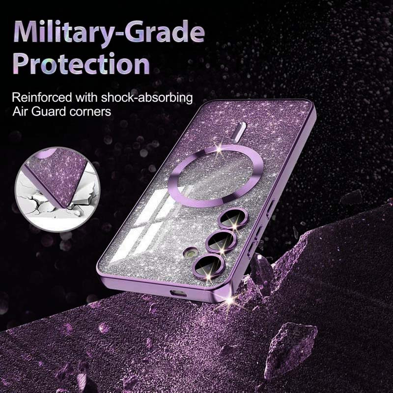 Фото TPU чохол Delight case with Magnetic Safe з захисними лінзами на камеру на Samsung Galaxy S23 FE (Фіолетовий / Deep Purple) в маназині vchehle.ua