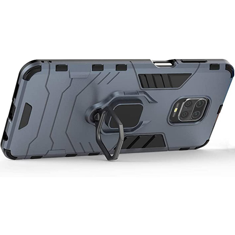

Ударостійкий чохол Transformer Ring for Magnet для Xiaomi Redmi Note 9 Pro (Сірий / Metal slate) 904407