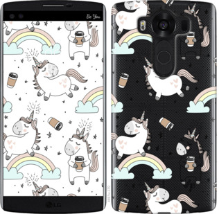 

Чехол Единорог и кофе для LG V10 H962 840821