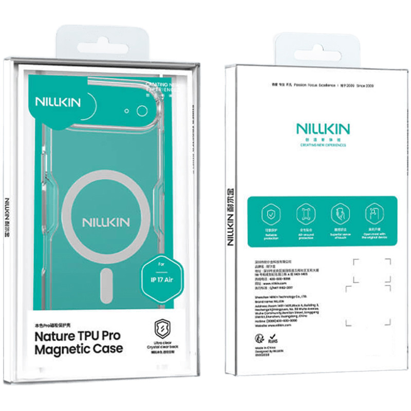Заказать TPU чехол Nillkin Nature Pro Magnetic для Apple iPhone 17 Air (6.5") (Бесцветный (прозрачный)) на vchehle.ua