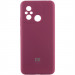 Чохол Silicone Cover Lakshmi Full Camera (AAA) with Logo на Xiaomi Redmi 12C (Бордовий / Plum)