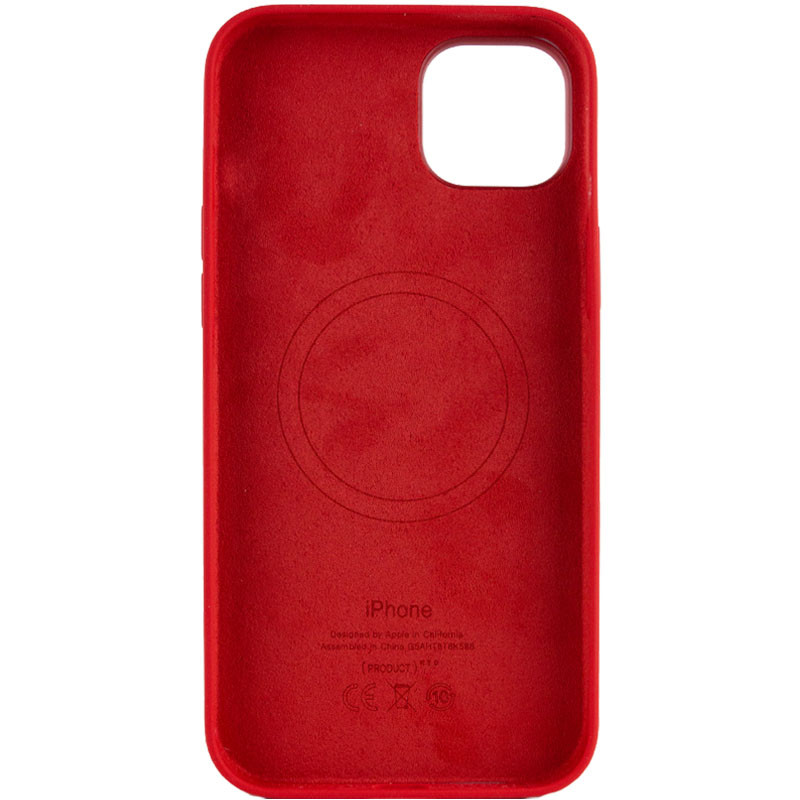 Фото Уценка Чехол Silicone case (AAA) with Magsafe для Apple iPhone 14 Pro Max (6.7") (Дефект упаковки / Красный / Red) на vchehle.ua