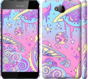 Чехол Розовая галактика для Nokia Lumia 650