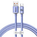 Дата кабель Baseus Crystal Shine Series USB to Type-C 100W (1.2m) (CAJY00040) (Purple)