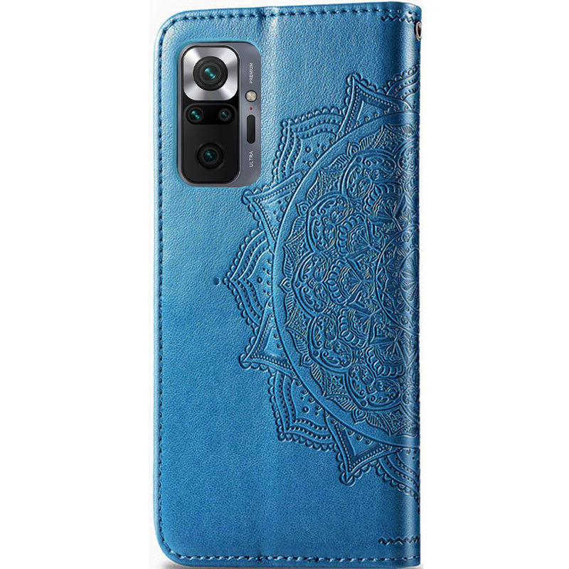 Фото Кожаный чехол (книжка) Art Case с визитницей для Xiaomi Redmi Note 10 Pro / 10 Pro Max (Синий) на vchehle.ua