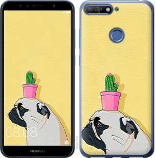 

Чехол Мопс с кактусом для Huawei Y6 Prime 2018 795769