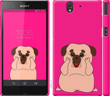 

Чехол Весёлый мопс для Sony Xperia Z C6602 928425