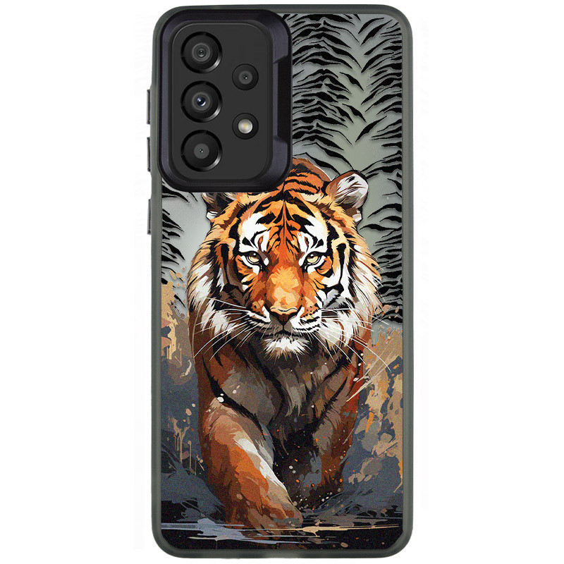 TPU+PC чохол TakiTaki Magic glow на Samsung Galaxy A73 5G (Tiger / Black)