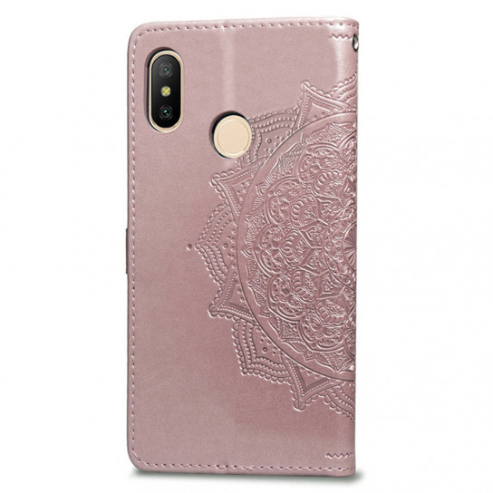 Фото Кожаный чехол (книжка) Art Case с визитницей для Xiaomi Redmi Note 6 Pro (Розовый) на vchehle.ua