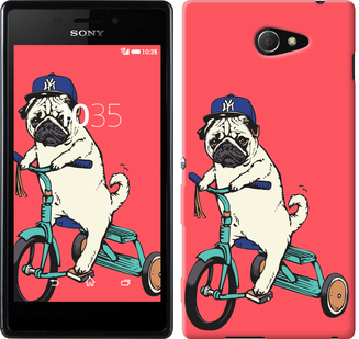

Чехол Мопс на велосипеде для Sony Xperia M2 D2305 87721