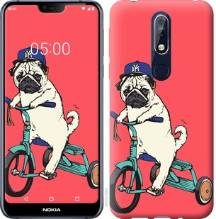 

Чохол Мопс на велосипеді на Nokia 7.1 690383
