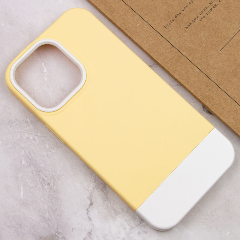 Чехол TPU+PC Bichromatic для Apple iPhone 13 Pro (6.1") (Creamy-yellow / White) в магазине vchehle.ua