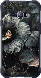 Чехол Черные цветы для Samsung Galaxy J1 Ace J110H