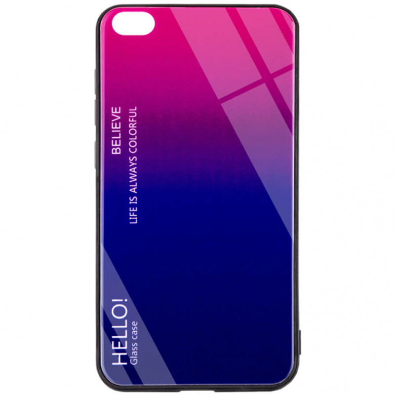 

TPU+Glass чохол Gradient HELLO на Xiaomi Redmi Go (Малиновий) 707364