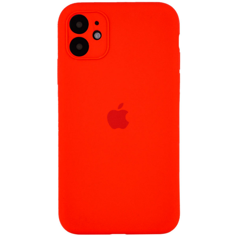 Чехол Silicone Case Full Camera Protective (AA) для Apple iPhone 11 (6.1") (Красный / Red)