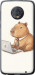 Чехол Funny Capybara CEO Working для Motorola Moto G6 Plus