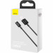 Дата кабель Baseus Superior Series Fast Charging Lightning Cable 2.4A (1m) (CALYS-A) (Чорний) в магазині vchehle.ua
