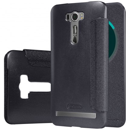 Кожаный чехол (книжка) Nillkin Sparkle Series для Asus Zenfone 2 Laser (ZE601KL) (Черный)