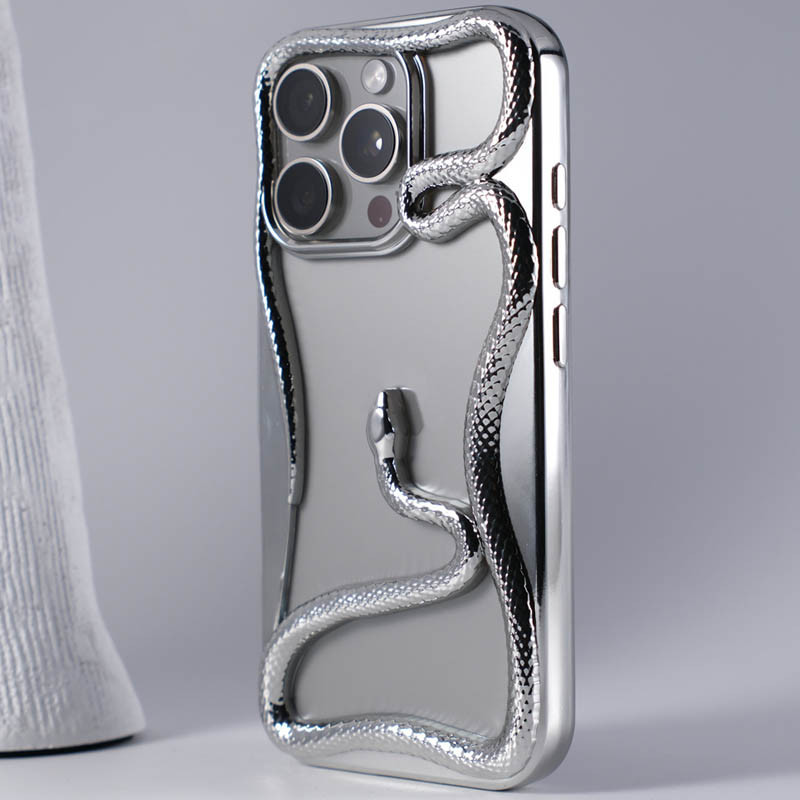 Фото TPU чехол Snake для Apple iPhone 13 Pro (6.1") (Silver) на vchehle.ua