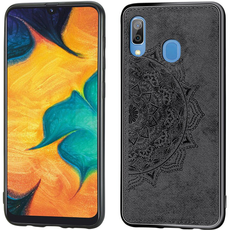

TPU+Textile чохол Mandala з 3D тисненням для Samsung Galaxy A30 (Чорний) 708919